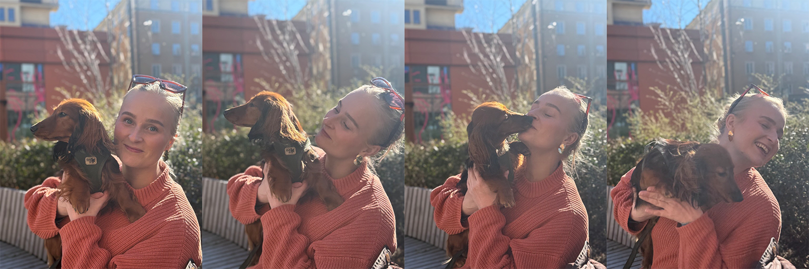 Jazzs&aring;ngerskan och tons&auml;ttaren Lovisa Jennervall med hunden Lisen