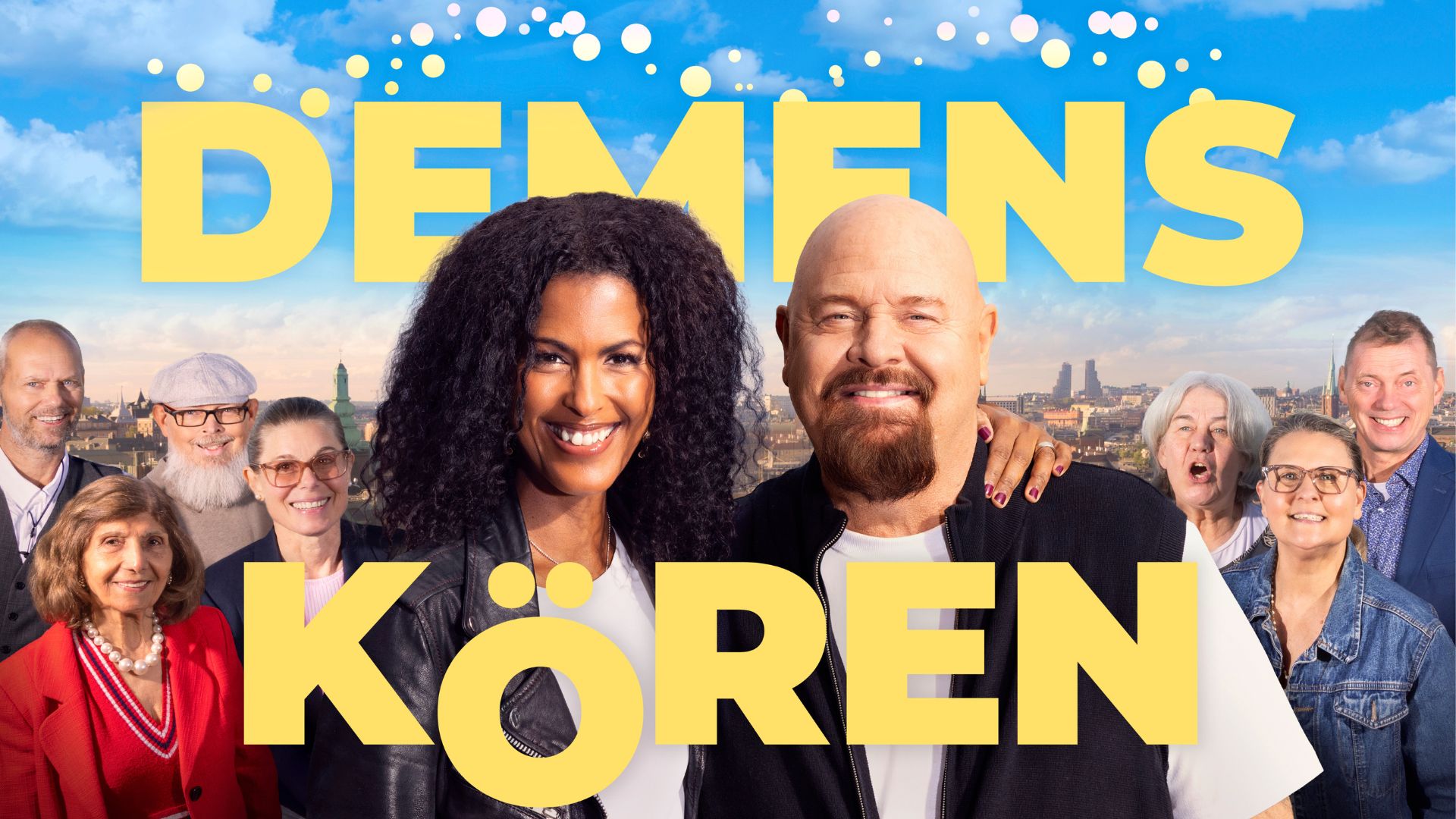 pressbild för Demenskören, med Anders Bagge och Sofia Lilja. Foto: JAnne Danielsson/Svt