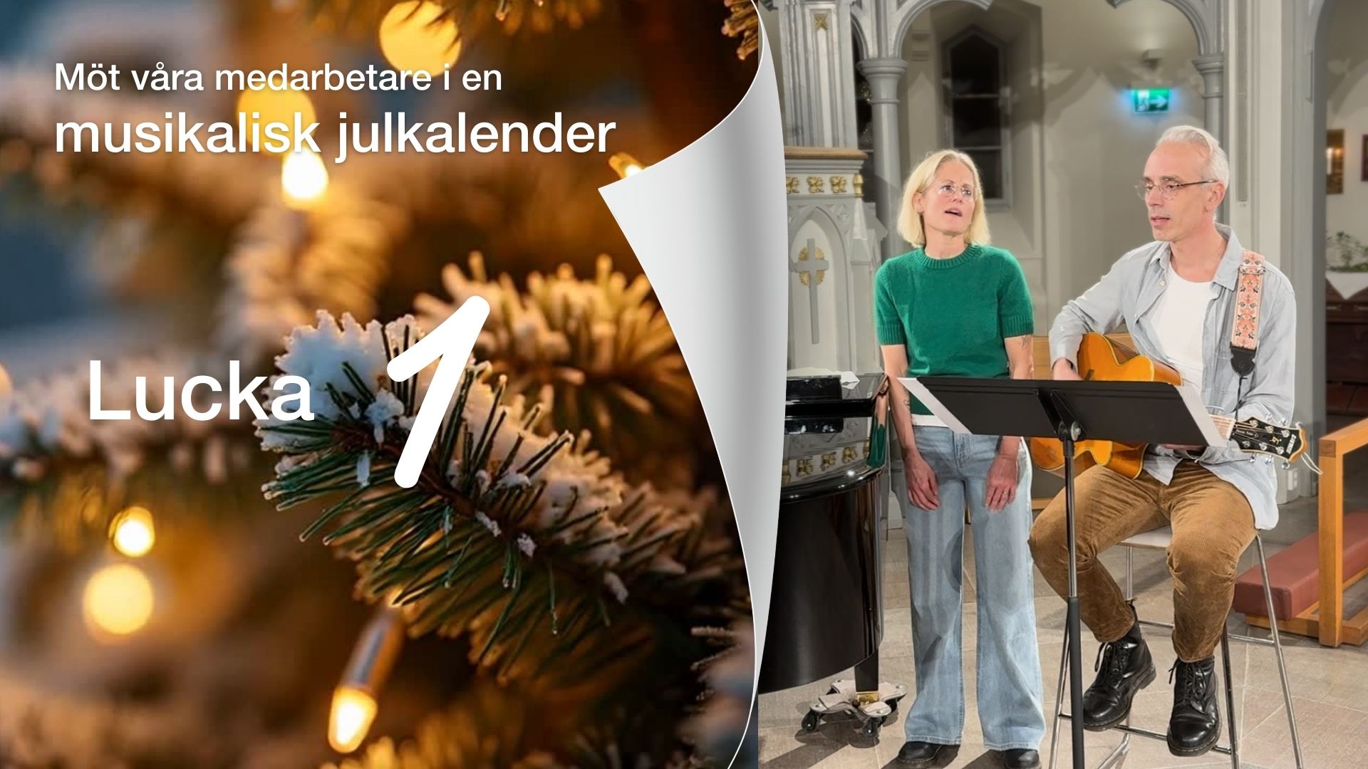 Bild på första luckan i adventskalendern