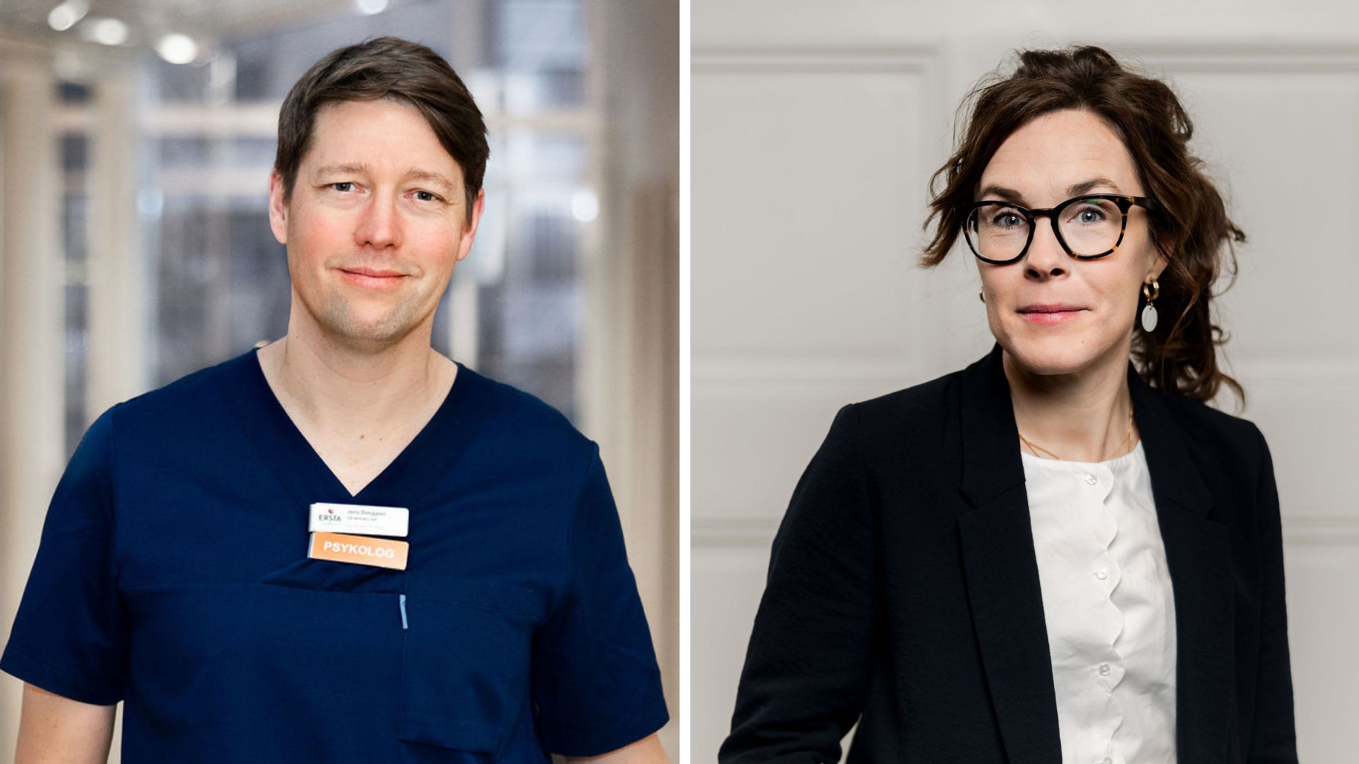 Bild på två av Erstas experter inom kognitiva sjukdomar, Jens Berggren och Elin Stamnell