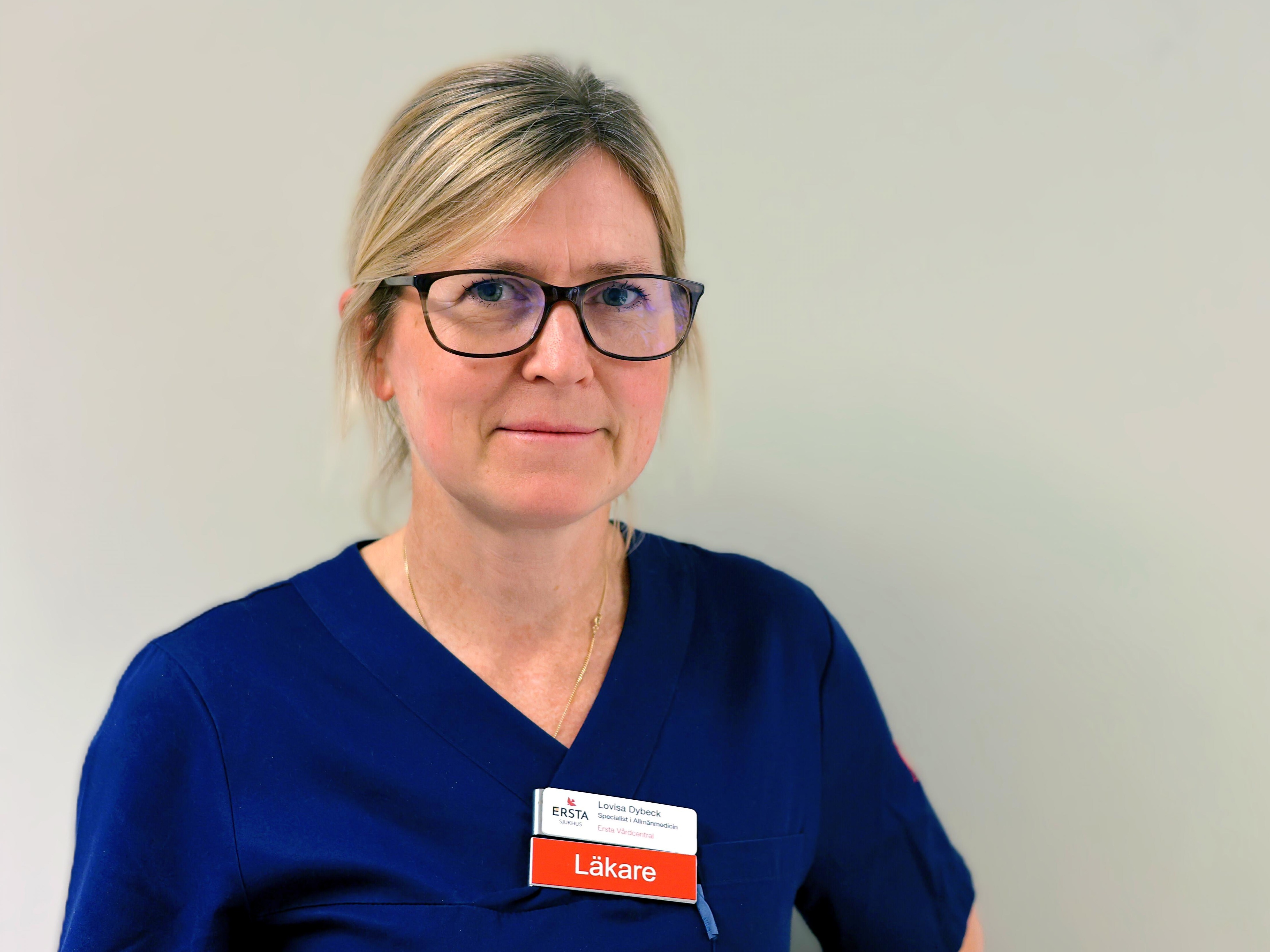 Lovisa Dybeck, medisinskit ledningsansvarig läkarchef på Ersta vårdcentral