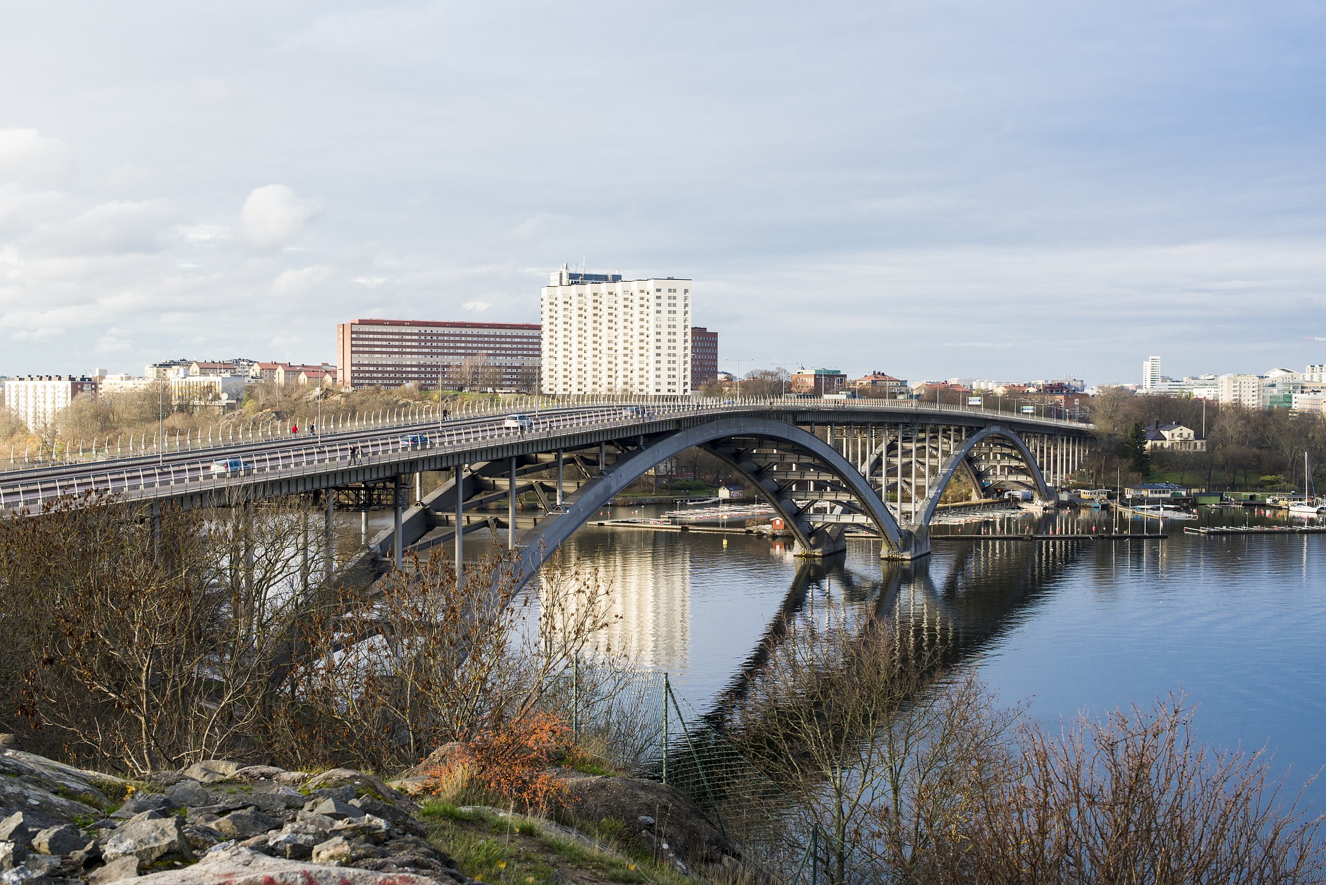 vy över väserbron med Kungsholmen i bakgrunden