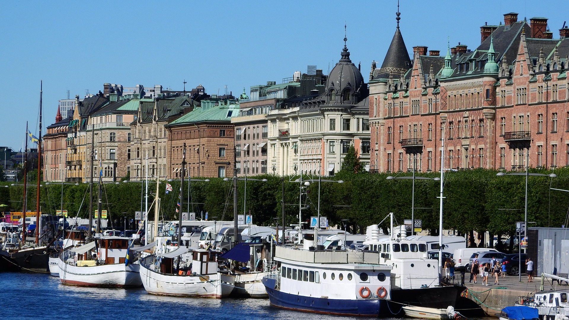 Vy över Strandvägen på Östermlam