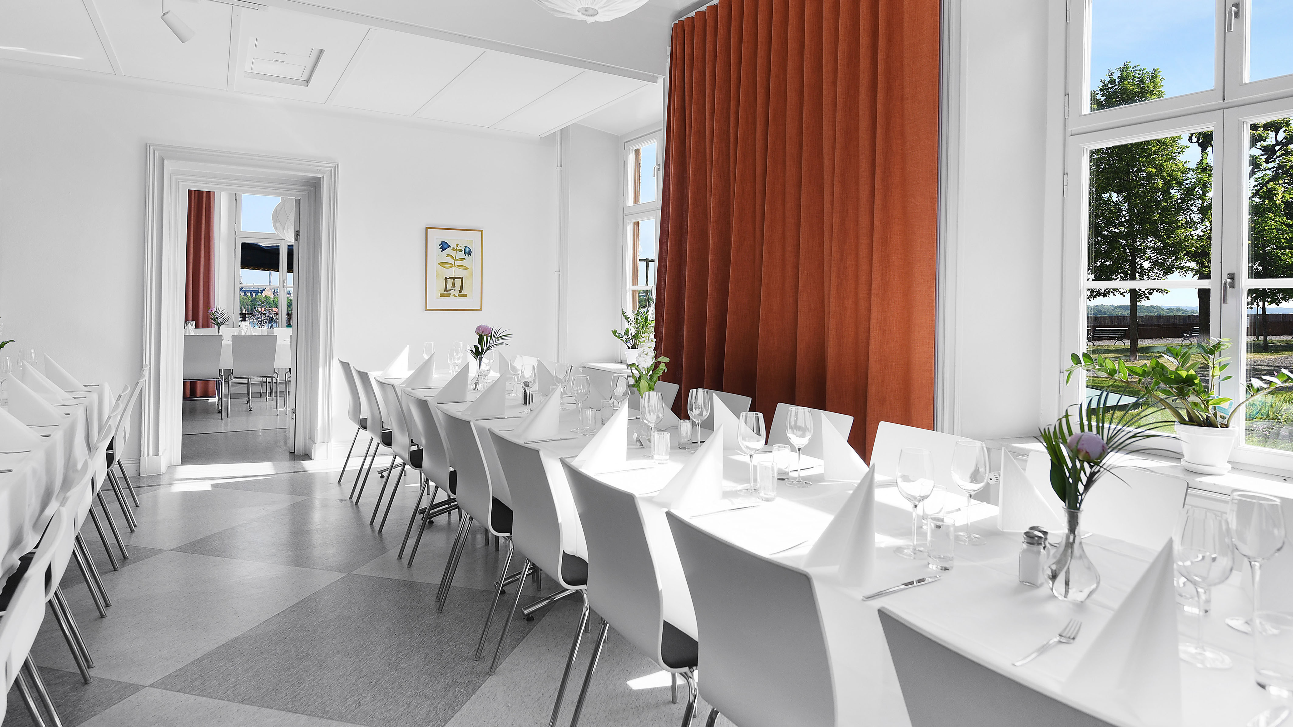 Lilla salongen på Ersta terrass rymmer 50 sittande gäster