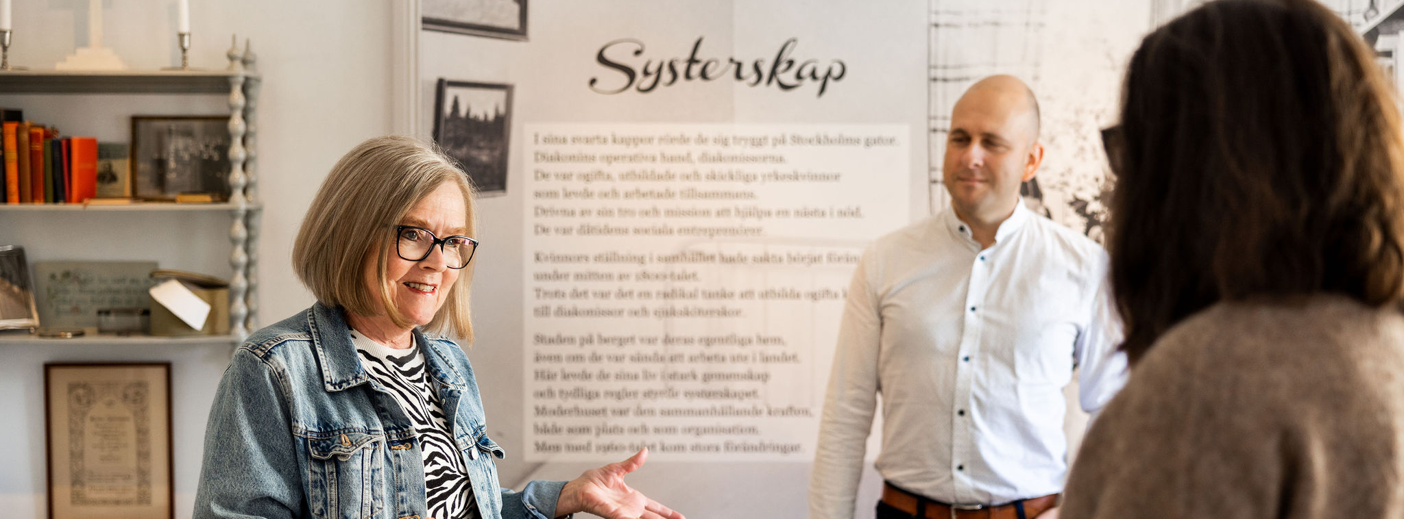 Guidad visning på Ersta museum under en konferens
