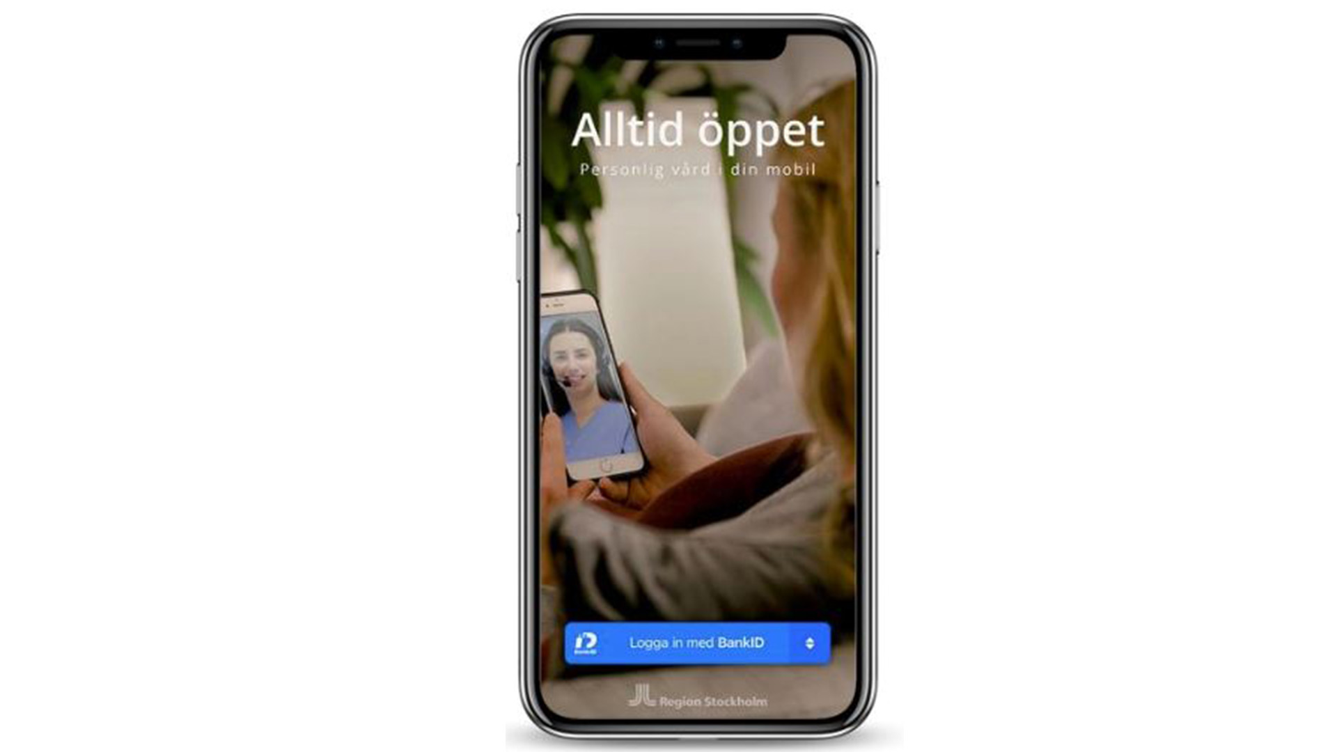 Mobiltelefon med inloggning till Alltid öppet